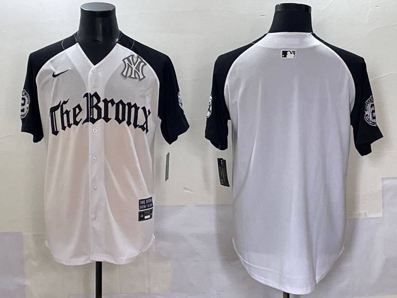 Men 2025 New York Yankees Blank White black Five generations Joint Name Nike MLB Jersey style 54